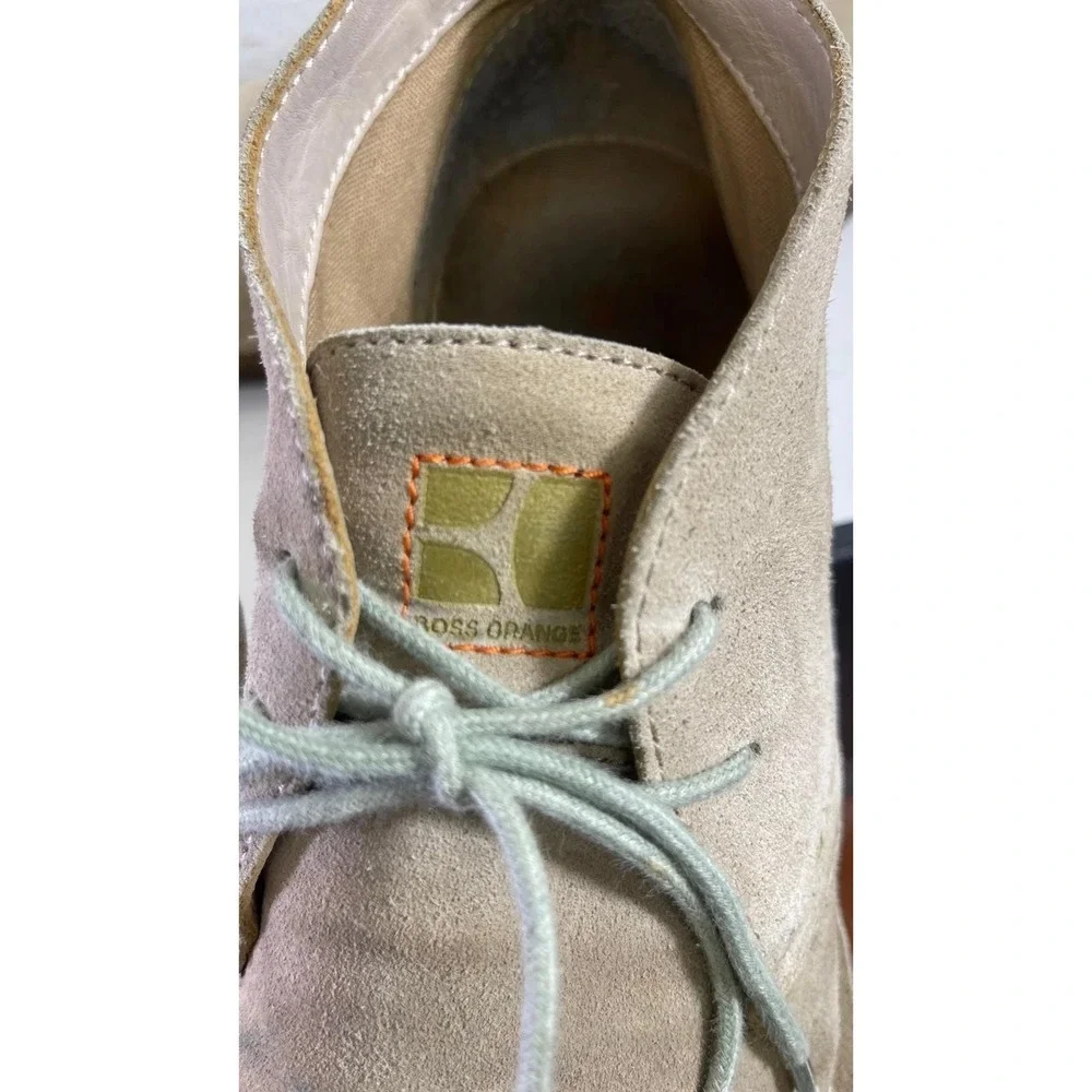 BOSS Orange Taupe Suede Leather Chukka Ankle Boots Lace up Men's‎ 43 EU/10 US